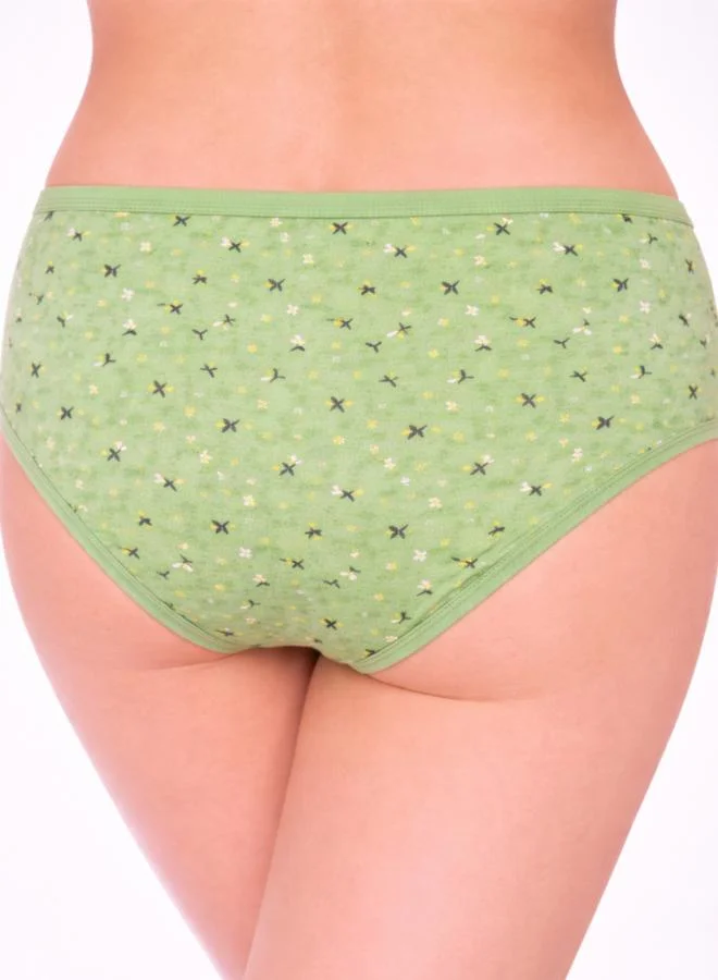 Take Two Pack of 3 - Printed Mid Rise Briefs By LAZZYCAT